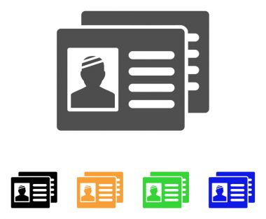 Hasta kartları düz simgesi