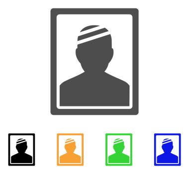 Hasta fotoğraf düz simgesi