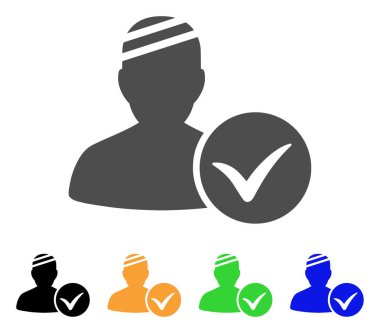 Hasta Ok düz simgesi