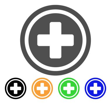 Eczane düz simgesi çapraz