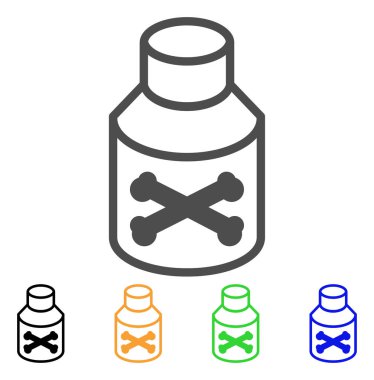 Zehir Phial düz simgesi