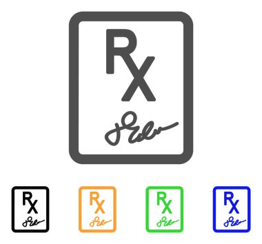 Reçete sayfa düz simgesi