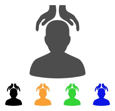 Psikiyatri eller düz simgesi