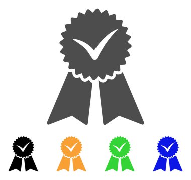 Kalite mühür düz simgesi