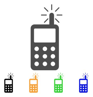 Radyo vericisi radyasyon düz simgesi