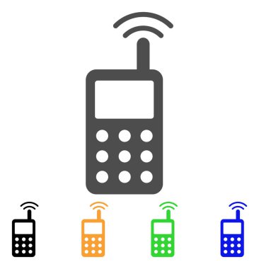 Radyo verici sinyali düz simgesi