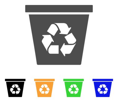 geri dönüşüm kutusu düz simgesi