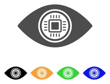 Robotik vizyon düz simgesi