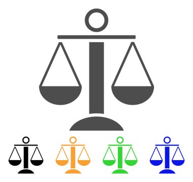 Ölçekler denge düz simgesi