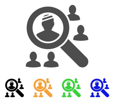 Arama hasta düz simgesi