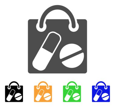 alışveriş poşeti düz simgesi