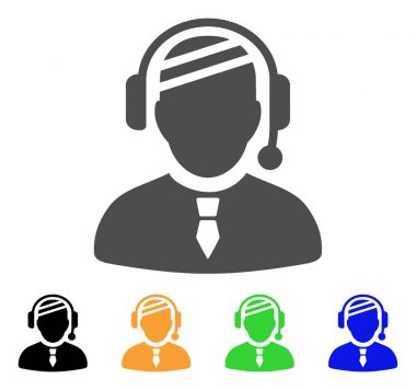 Hasta dağıtıcı düz simgesi