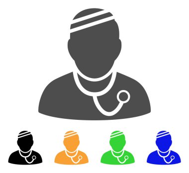 Hasta Hekim düz simgesi