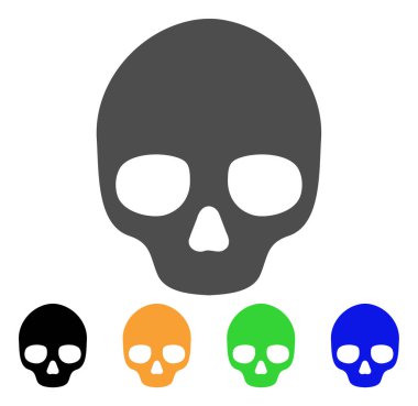 Kafatası düz simgesi