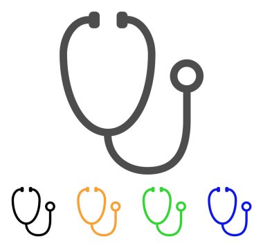 stetoskop düz simgesi