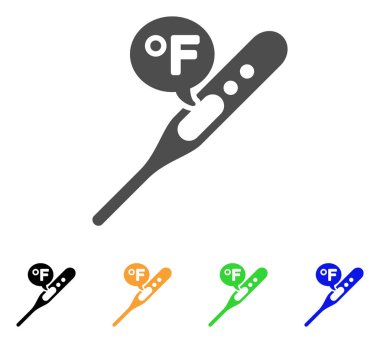 Sıcaklığı Fahrenheit düz simgesi