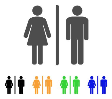 Tuvalet düz simgesi