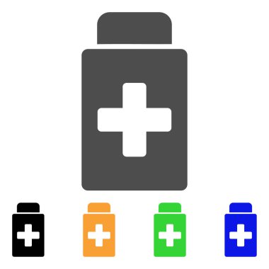 Tedavi şişe düz simgesi