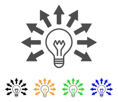 Ultraviyole lamba düz simgesi