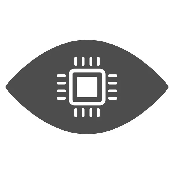 Artificial Vision Flat Icon — Stock Vector