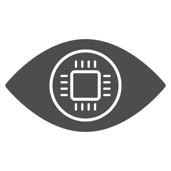 Cyborg Eye Flat Icon — Stock Vector