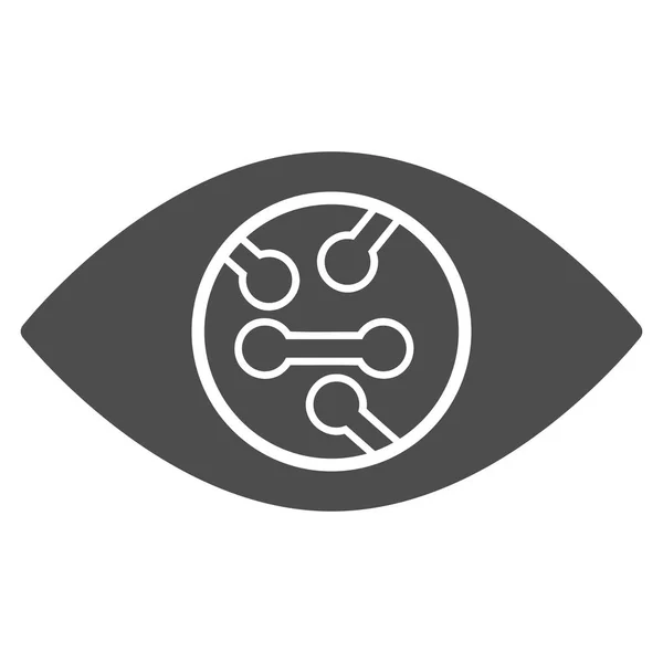 Digitální oko objektivu ploché ikony — Stockový vektor