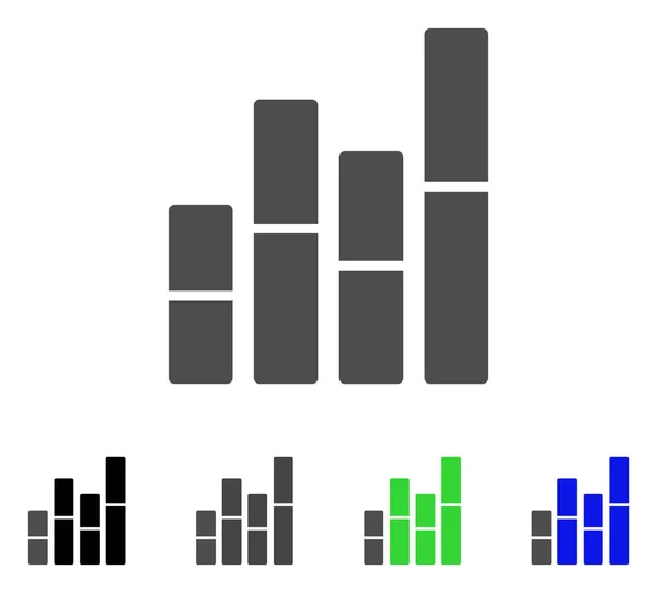 Gráficos de barras icono vectorial — Vector de stock