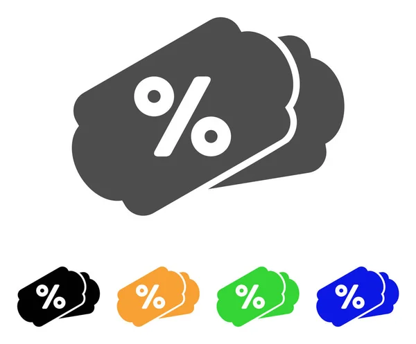 Sleva plochý ikonu štítky — Stockový vektor