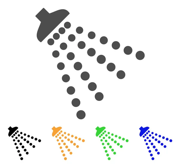 Icône plate de douche de désinfection — Image vectorielle