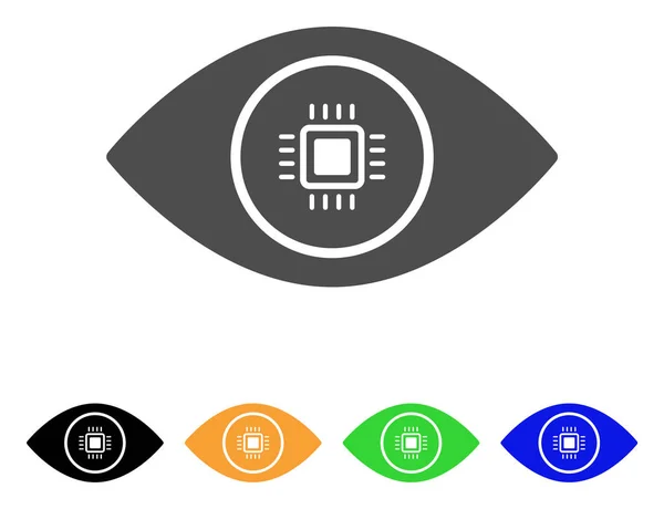 Elektronische Vision flache Ikone — Stockvektor