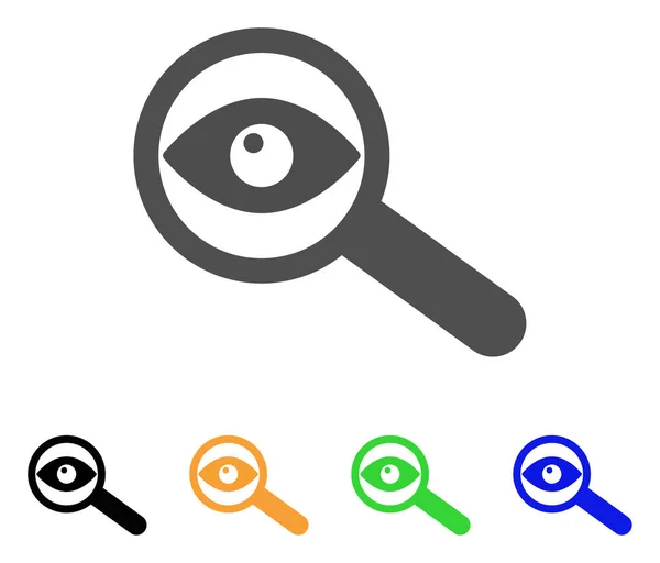 Examinar Ojo Icono plano — Vector de stock