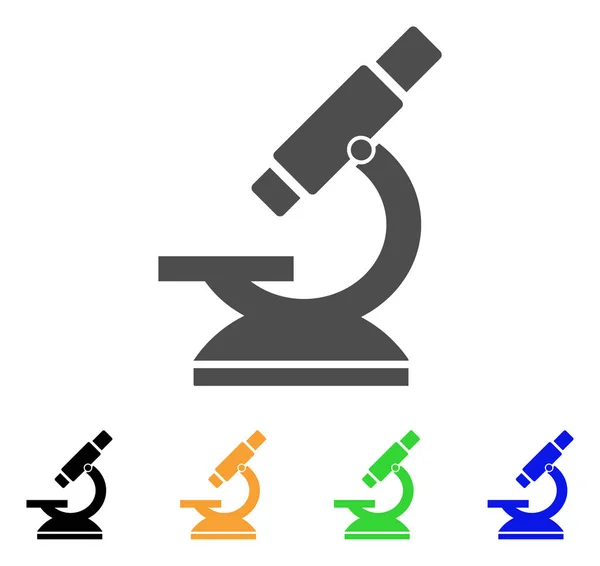 Microscopio Icona piatta — Vettoriale Stock