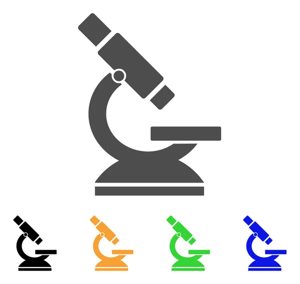 Mikroskop Płaska ikona — Wektor stockowy