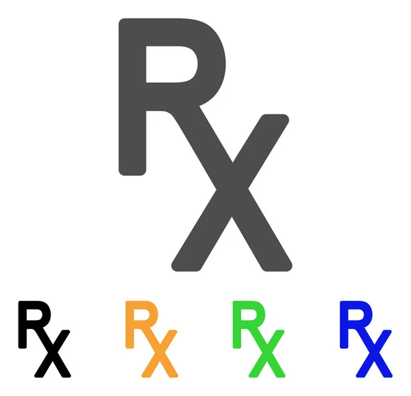 RX medycznych Symbol ikonę płaskie — Wektor stockowy