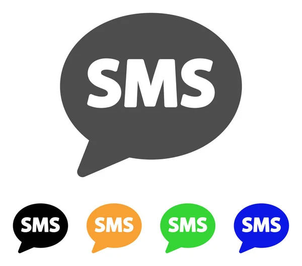 Ícone plano de balão SMS —  Vetores de Stock