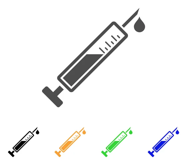 Icône plate de vaccin — Image vectorielle