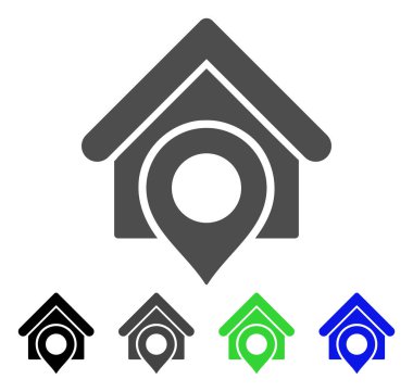 Realty konumu vektör simgesi