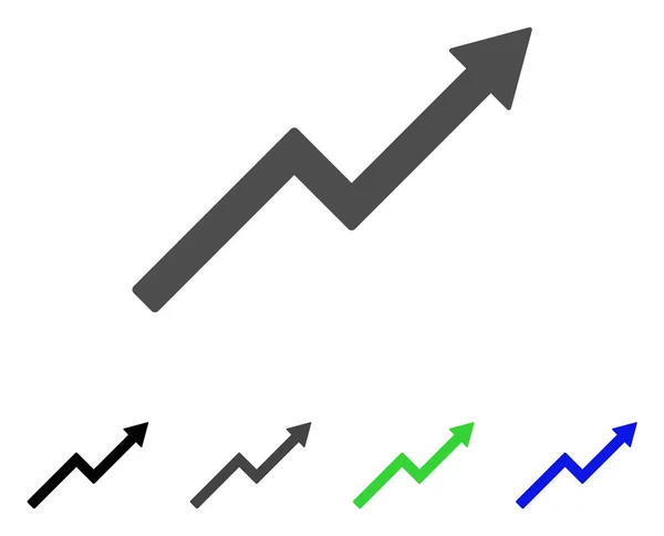 Grafico di tendenza della crescita Icona vettoriale — Vettoriale Stock