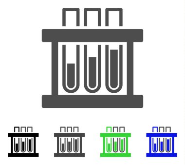 Analiz Test tüpleri vektör simgesi