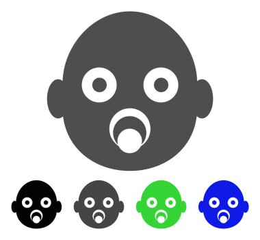 Bebek kafa vektör simgesi