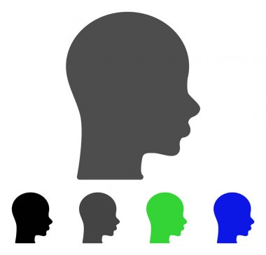 Çocuk kafa vektör simgesi