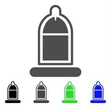 Prezervatif kullanımı vektör simgesi