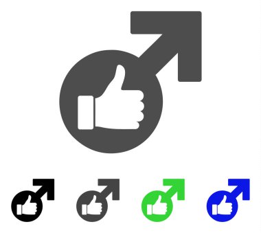 Mükemmel ereksiyon simge vektör simgesi