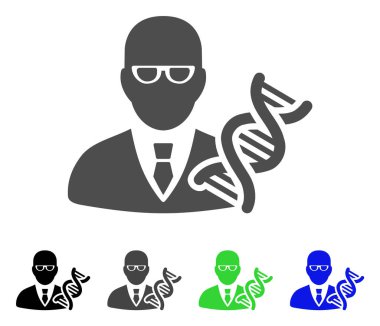 Genetikçi vektör simgesi