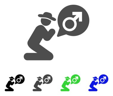 Beyefendi Potence vektör simge için dua