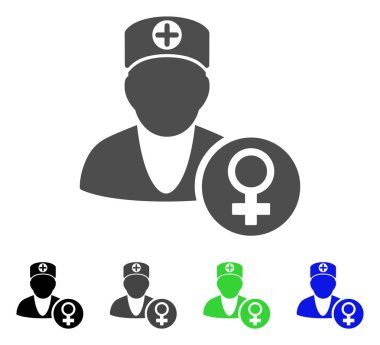 Kadın hastalıkları doktor vektör simgesi