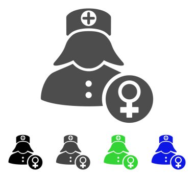 Kadın hastalıkları Bayan Doktor vektör simgesi