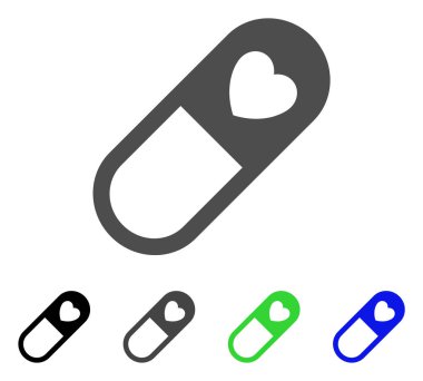 Aşk granül vektör simgesi