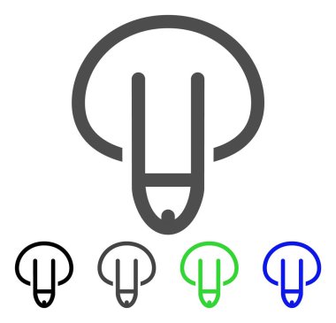 Vektör simgesi aşağı erkek üreme organları