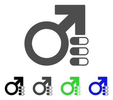 Erkek ereksiyon hapları vektör simgesi